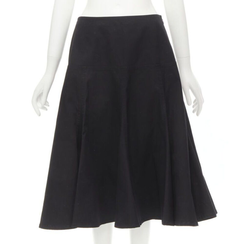 Yohji Yamamoto Heavy Cotton Flared Midi Skirt